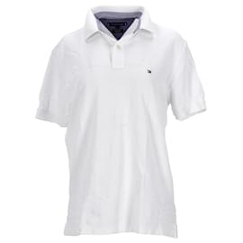 Tommy Hilfiger-Polo de manga corta de corte regular para hombre-Blanco