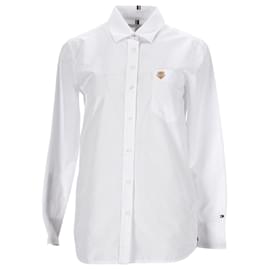 Tommy Hilfiger-Essential Damen-Hemd in Übergröße-Weiß
