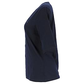 Tommy Hilfiger-T-shirt à manches mi-longues Essentials pour femme-Bleu Marine