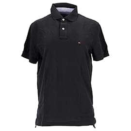 Tommy Hilfiger-Mens Regular Fit Short Sleeve Polo-Black