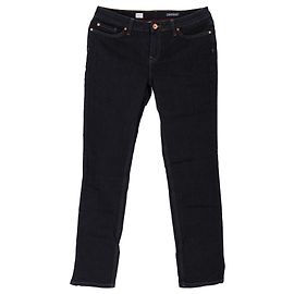 Tommy Hilfiger Calça jeans feminina Rome Heritage com perna reta Azul