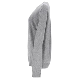 Tommy Hilfiger-Suéter masculino de algodão e lã com gola redonda-Cinza