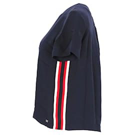 Tommy Hilfiger-Damen-Kurzarmshirt mit normaler Passform-Marineblau