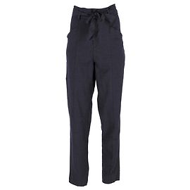 Pantaloni con cravatta Isabel Marant Etoile in lana blu navy Blu Blu navy