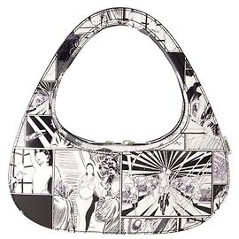 Borsa Baguette Swipe con stampa Comic - Coperni - Pelle - Nera Nero