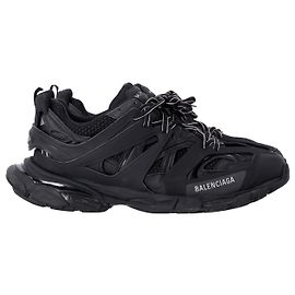 Balenciaga Track Sneakers in Black Polyurethane Black
