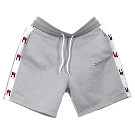 Tommy Hilfiger-Mens Retro Knit Tommy Sport Shorts-Grey