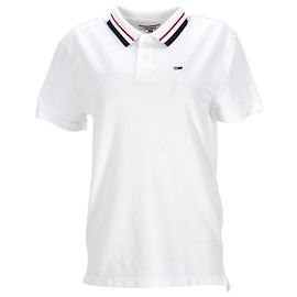 Tommy Hilfiger Polo masculino de manga curta com ajuste regular Branco