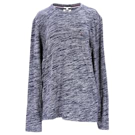 Tommy Hilfiger-Camiseta de manga larga de jersey de algodón para hombre-Azul