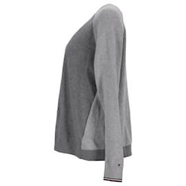 Tommy Hilfiger-Damen-Pullover mit entspannter Passform-Grau