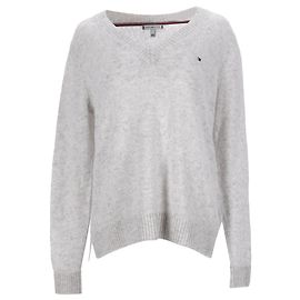 Tommy Hilfiger Damen-Pullover mit normaler Passform Weiß Roh