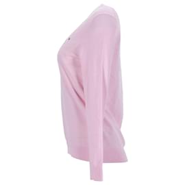 Tommy Hilfiger-Heritage-Pullover mit V-Ausschnitt für Damen-Pink