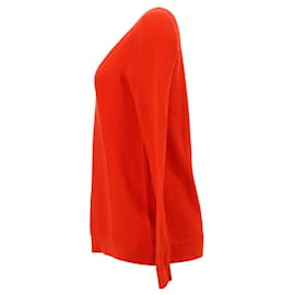 Tommy Hilfiger-Tommy Hilfiger Damen-Pullover mit normaler Passform aus orangefarbener Baumwolle-Orange