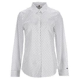 Tommy Hilfiger Camicia aderente a pois da donna Bianco