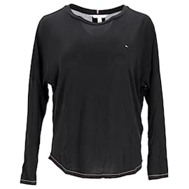 Tommy Hilfiger-Damen-T-Shirt mit drei Viertelärmeln-Schwarz