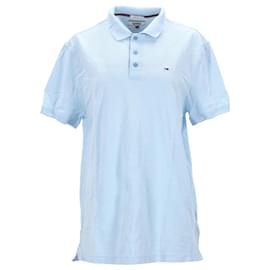 Tommy Hilfiger-Mens Oxford Polo Shirt-Blue,Light blue