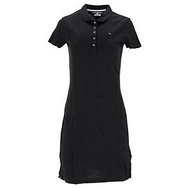 Tommy Hilfiger Kurzarm-Polokleid für Damen Schwarz