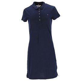 Tommy Hilfiger Vestido Slim Fit para Mujer en Algodón Azul Marino Azul marino