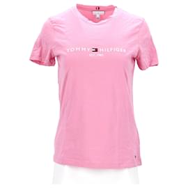 Tommy Hilfiger-T-shirt essentiel en coton biologique pour femme-Rose