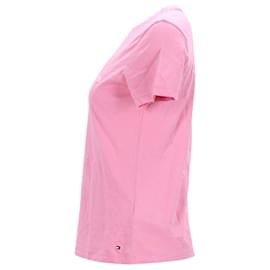 Tommy Hilfiger-T-shirt essenziale da donna in cotone biologico-Rosa