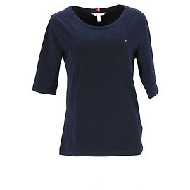 Tommy Hilfiger T-shirt a mezza manica Essentials da donna Blu navy