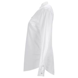 Tommy Hilfiger-Camisa feminina de algodão elástico com ajuste regular-Branco