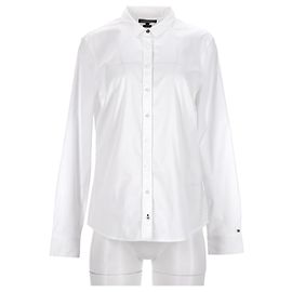 Tommy Hilfiger Heritage Slim Fit-Hemd für Damen aus weißer Baumwolle Weiß