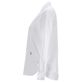 Tommy Hilfiger-Top tejido tipo camisa de manga larga con ajuste regular para mujer-Blanco