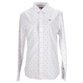 Tommy Hilfiger Camicia da uomo a pois a righe Bianco