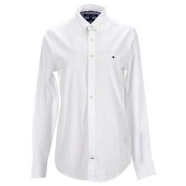 Tommy Hilfiger Slim-Fit-Langarmhemd für Herren Weiß