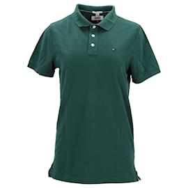 Tommy Hilfiger-Mens Fine Pique Slim Polo Shirt-Green