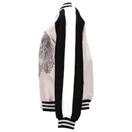 Stella Mc Cartney-Stella McCartney Lorinda upperr-Embroidered Bomber Jacket in Pink Silk-Other