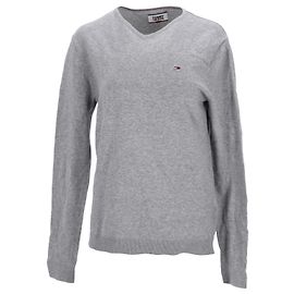 Tommy Hilfiger Herren-Pullover mit V-Ausschnitt Grau