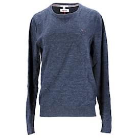 Tommy Hilfiger-Tommy Hilfiger Denim Herren-Sweatshirt aus dunkelblauer Baumwolle-Blau