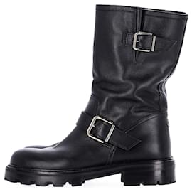 Jimmy Choo-Jimmy Choo Biker II Boots in Black Leather-Black