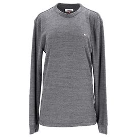 Tommy Hilfiger Herren-Strickoberteil mit schmaler Passform und langen Ärmeln Grau