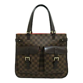 Louis Vuitton-Louis Vuitton Damier Ebene Uzes Canvas Einkaufstasche N51128 In sehr gutem Zustand-Braun