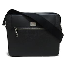 Dolce & Gabbana-Leather Messenger Bag BM1649-Black
