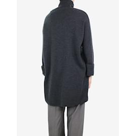 Autre Marque-Dark grey longline cashmere jumper - One Size-Grey