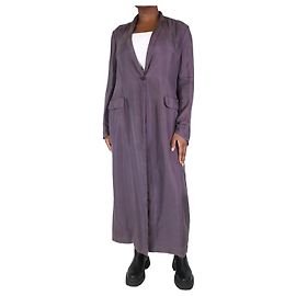 Dries Van Noten Lilafarbener Shell-Seidenmantel – Größe UK 16 Lila