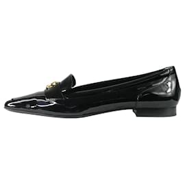 Chanel-Schwarze Lackleder-Loafer – Größe EU 38.5-Schwarz