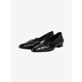 Chanel-Black patent leather loafers - size EU 38.5-Black