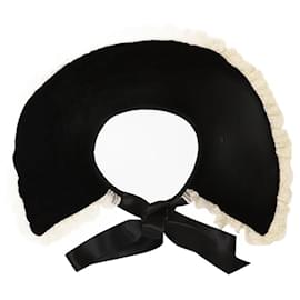Autre Marque-La Veste Black velvet lace collar-Black