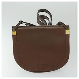 Christian Dior-Christian Dior Trotter Canvas Shoulder Bag Leather 2Set Beige Brown Auth bs10158-Brown,Beige