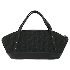 Christian Dior-Christian Dior Trotter Canvas Handtasche Schwarz Auth hk965-Schwarz