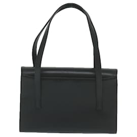 Valentino-VALENTINO Shoulder Bag Leather Black Auth bs10357-Black