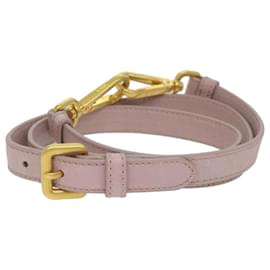 Prada-PRADA Adjustable Shoulder Strap Leather 37.8""-41.7"" Pink Auth 59268-Pink