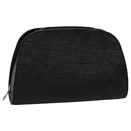 Louis Vuitton-LOUIS VUITTON Epi Dauphine MM Cosmetic Pouch Black M48452 LV Auth am5249-Black