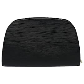 Louis Vuitton-LOUIS VUITTON Epi Dauphine MM Cosmetic Pouch Black M48452 LV Auth am5249-Black