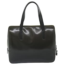 Prada-PRADA Hand Bag Leather Brown Auth bs10385-Brown